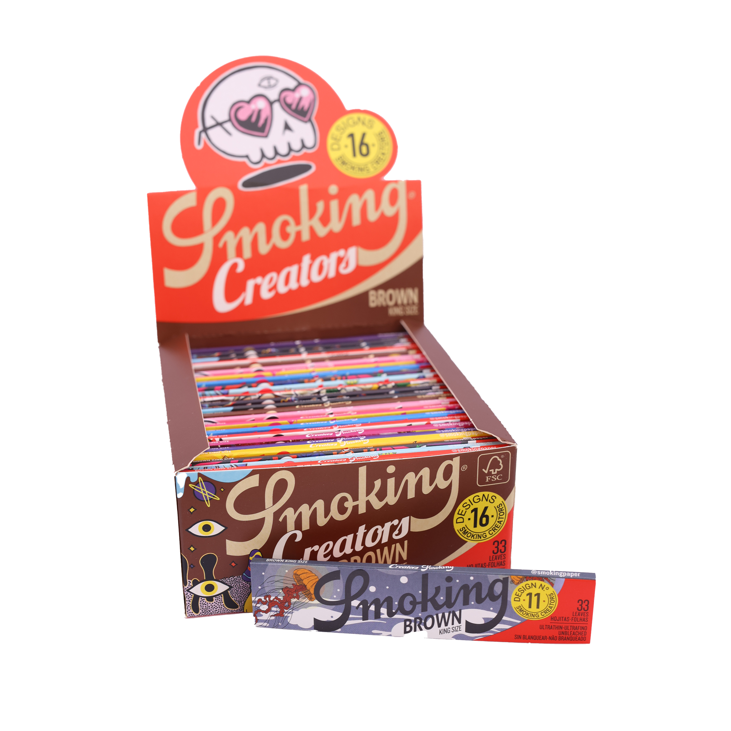 Smoking BROWN Unbleached "Creators Edition" King Size Zigarettenpapier