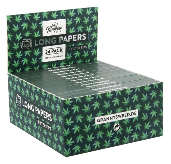 Grannys Organic Long King Size SLIM Zigarettenpapier & Filtertips