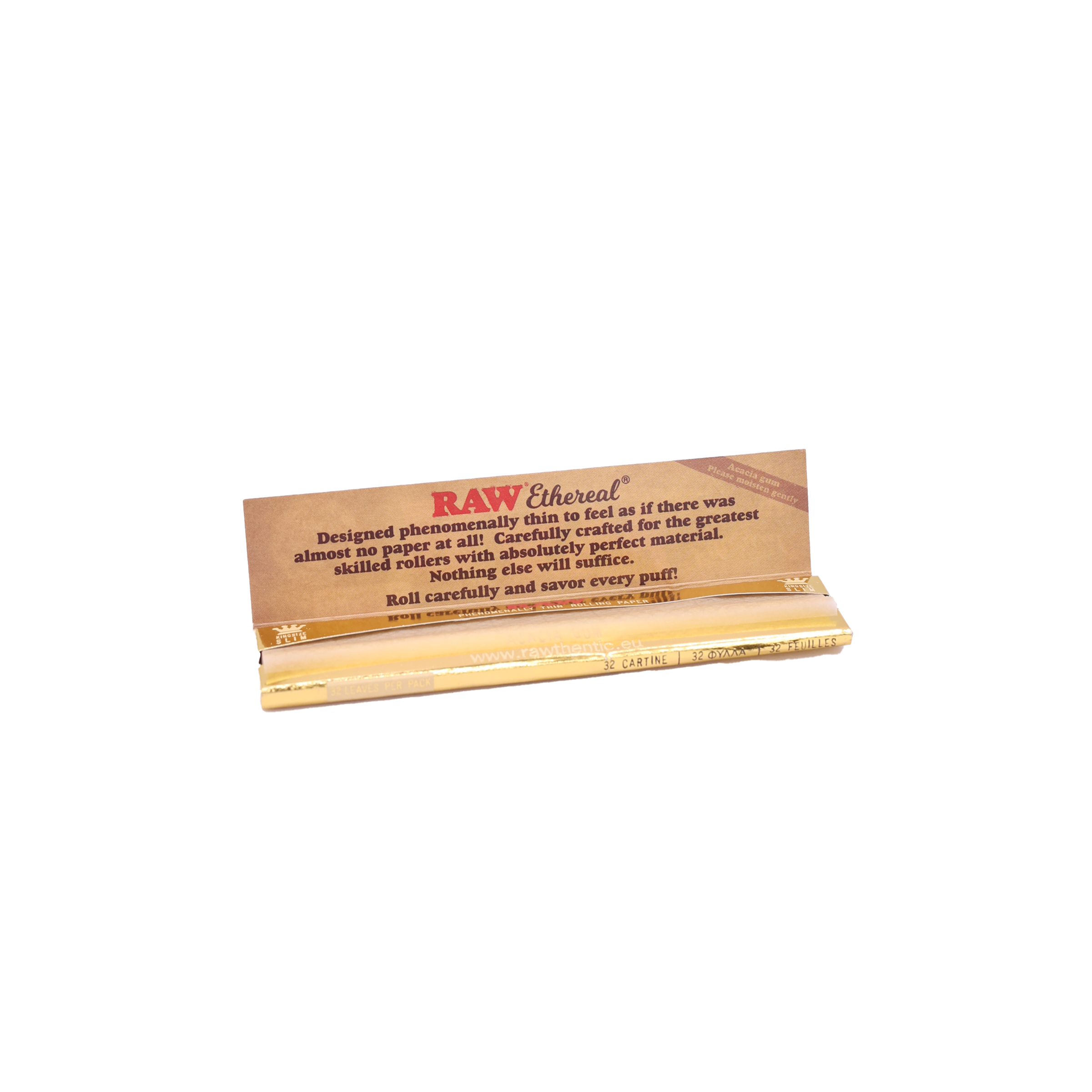 RAW Ethereal (Gold) King Size Slim 32 Blatt pro Heftchen